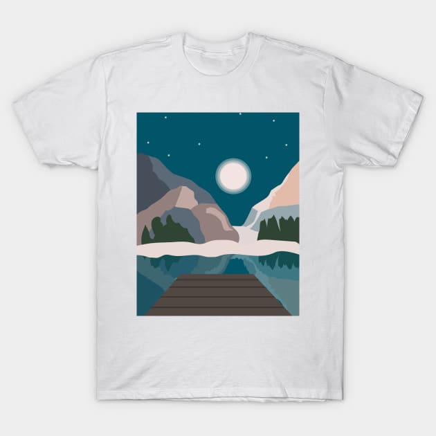 Dreamy Winter Landscape T-Shirt by Cider Printables